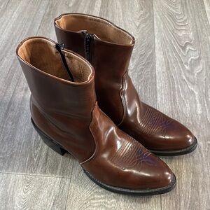 Cowtown Boot 355 western leather ankle boot men’s sz 9 1/2D